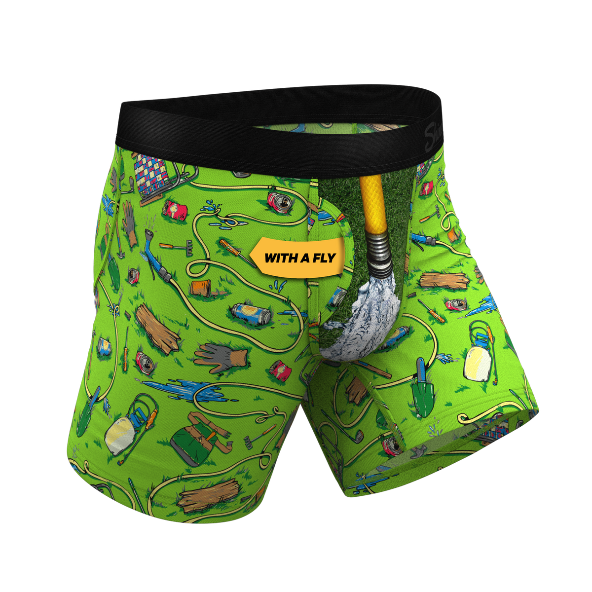 The Nice Piece Of Grass | Gardening Hose Ball Hammock® Pouch Underwear With Fly - Shinesty