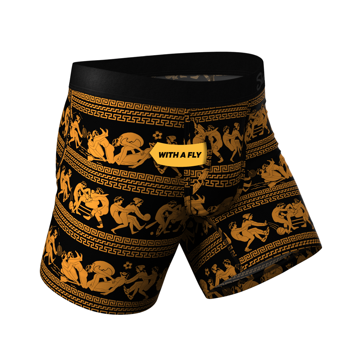 The Ancient Twister | Ancient Vase Orgy Ball Hammock® Pouch Underwear With Fly - Shinesty