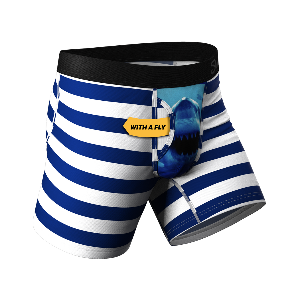 The Snack Attack | Shark Ball Hammock® Pouch Underwear With Fly - Shinesty