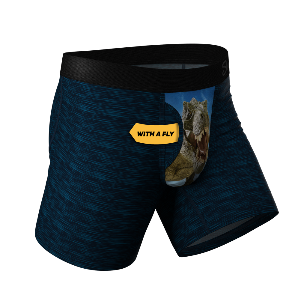 The Tyrant Lizard | Dinosaur Ball Hammock® Pouch Underwear With Fly - Shinesty