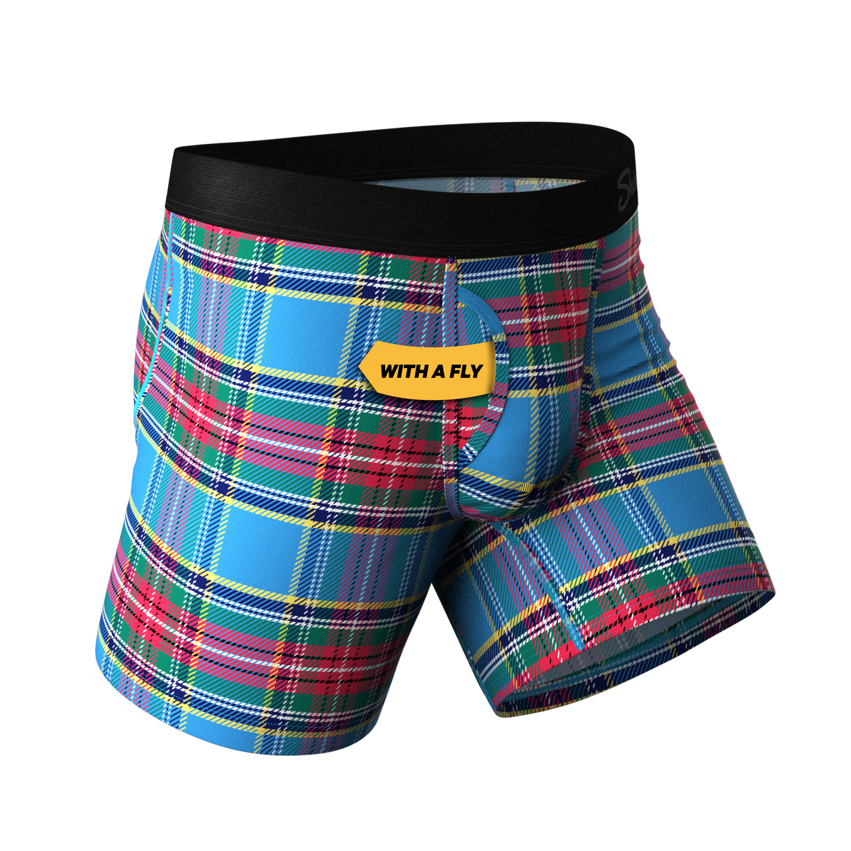 The Crisscross Applesauce | Plaid Ball Hammock® Pouch Underwear With Fly - Shinesty