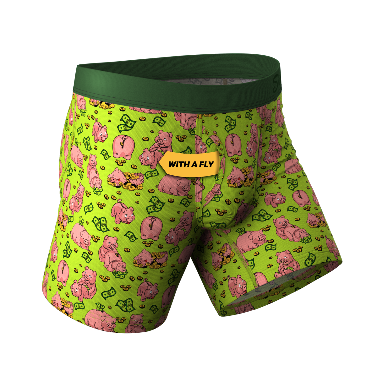 The Hog Heaven | Piggy Bank Ball Hammock® Pouch Underwear With Fly - Shinesty