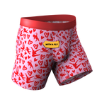 The Cupid Shuffle | Glow in the Dark Valentines Day Ball Hammock® Pouch Underwear With Fly - Shinesty