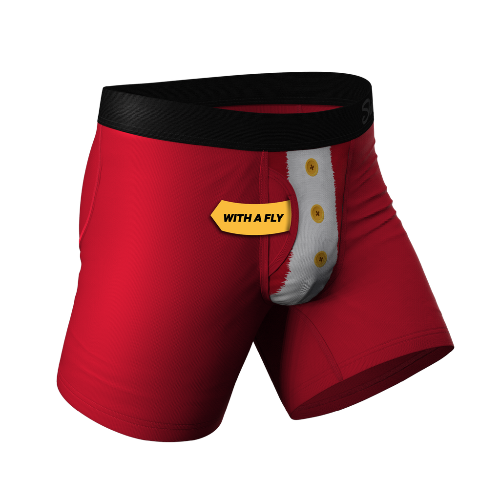 The St Knickers | Santa Belt Ball Hammock® Pouch Underwear With Fly - Shinesty