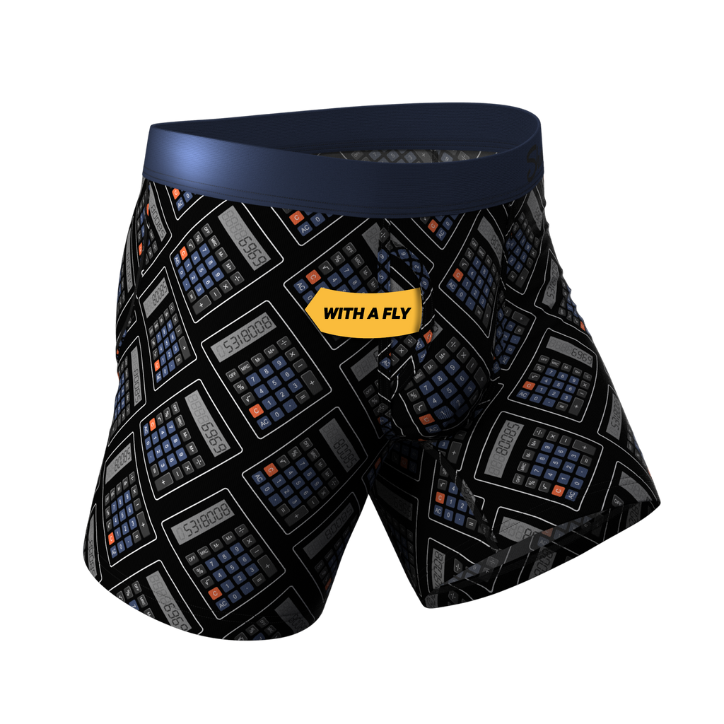 The 80085 | Glow In The Dark Calculator Ball Hammock® Pouch Underwear With Fly - Shinesty