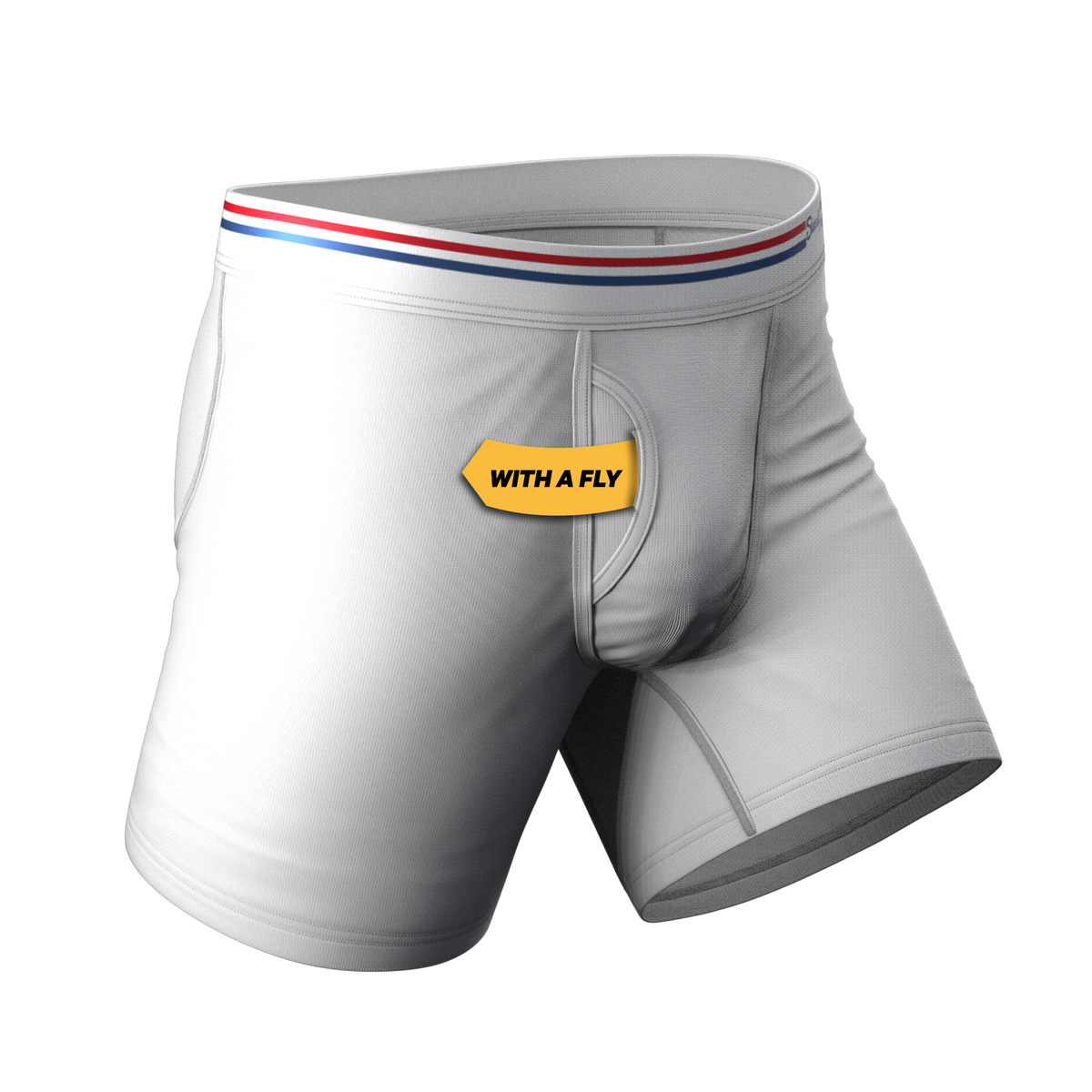 The Cloud 9 | Solid White Ball Hammock® Pouch Underwear With Fly - Shinesty