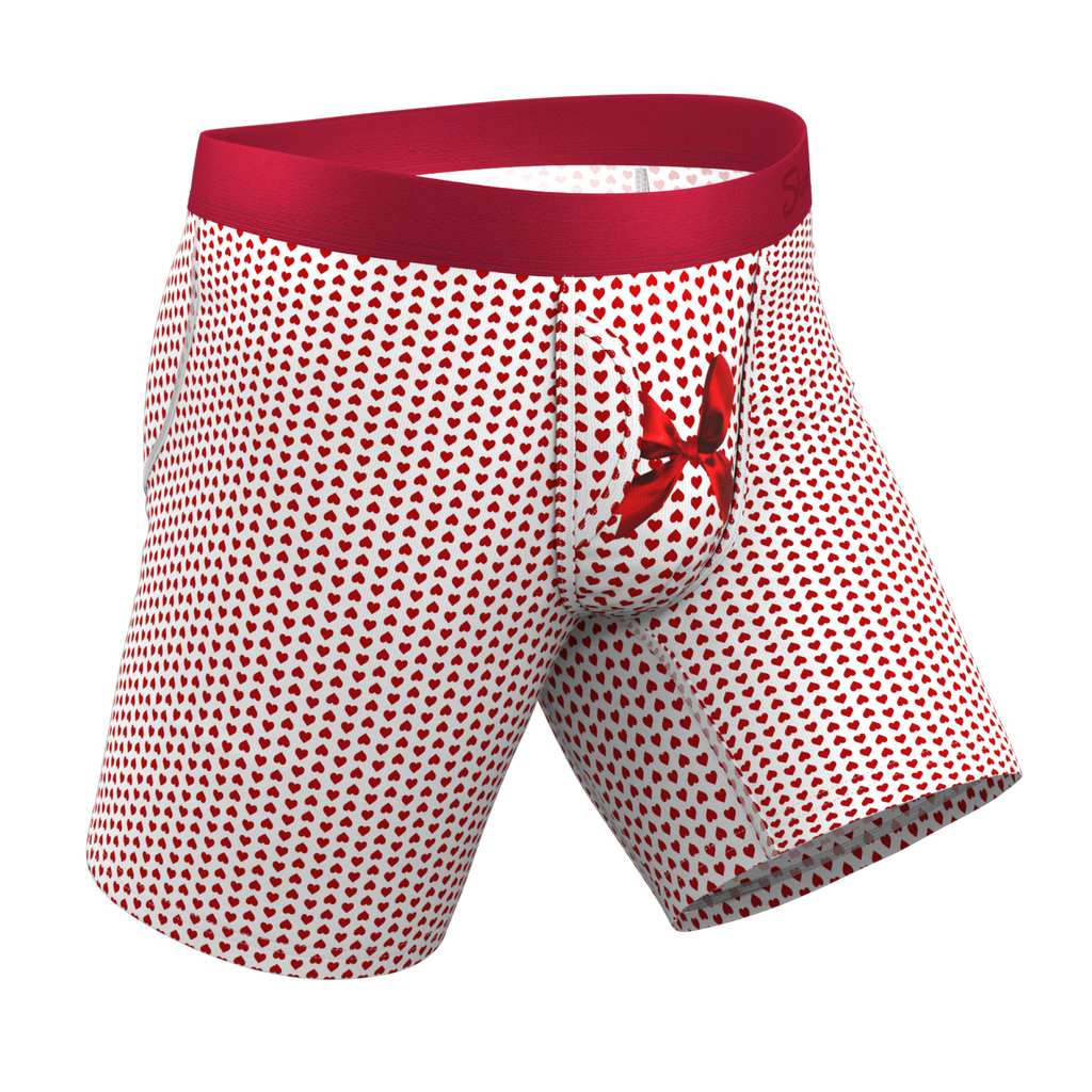 The Date Night | Valentine's Day Bow Ball Hammock® Boxer - Long Leg - Shinesty