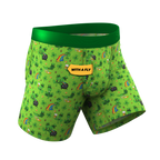 The 3 Leafs To The Wind | St Patricks Day Clovers Ball Hammock® Pouch Underwear With Fly - Shinesty