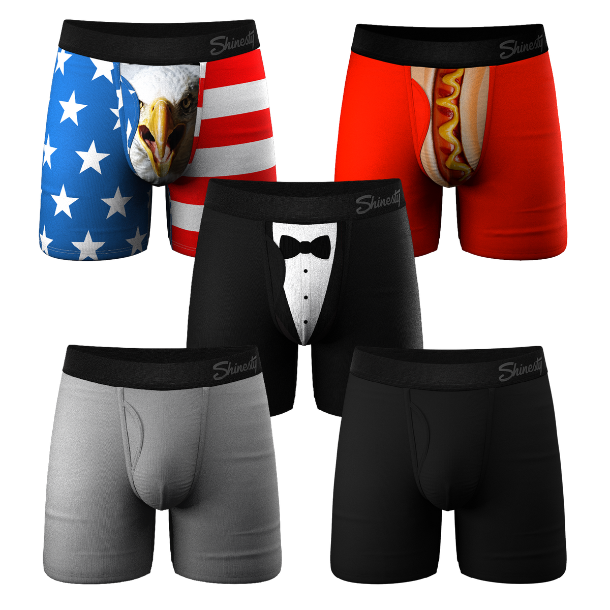 The Bread Winners | Ball Hammock® Pouch Boxer Briefs with Fly 5 Pack - Shinesty