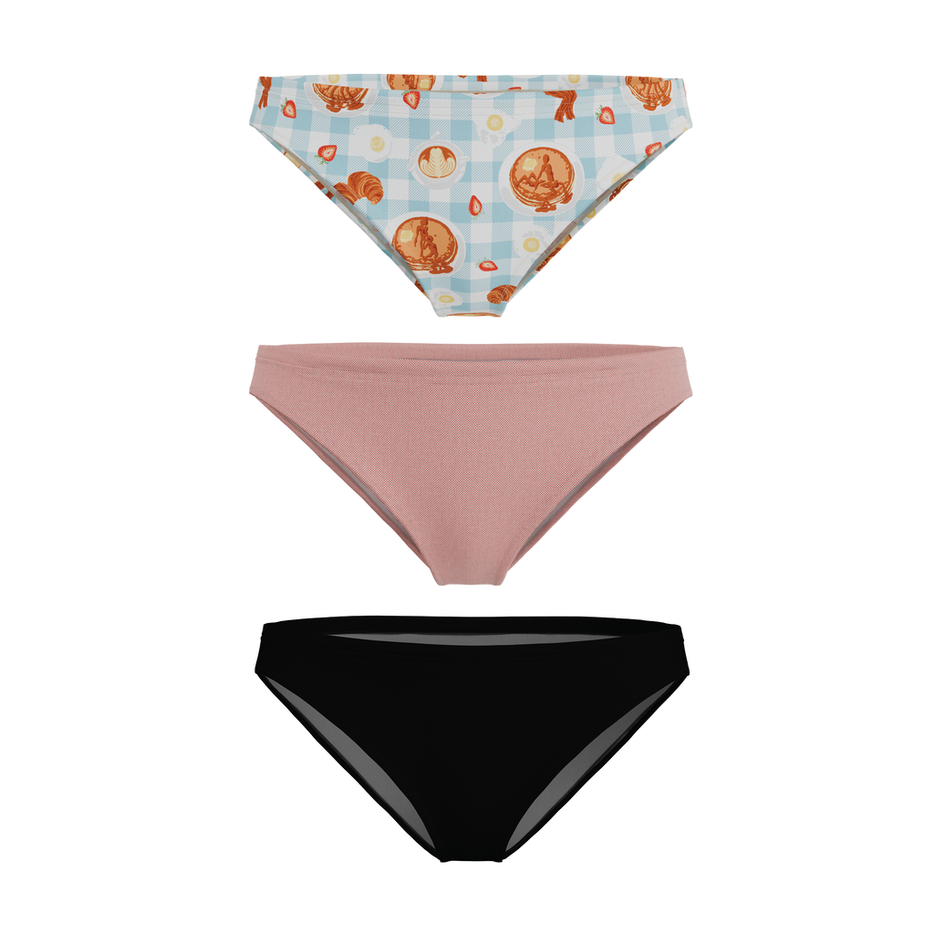 The Breakfast in Bed | Bikini Underwear 3 Pack - Shinesty