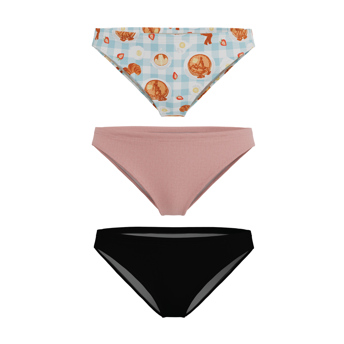 The Breakfast in Bed | Bikini Underwear 3 Pack - Shinesty