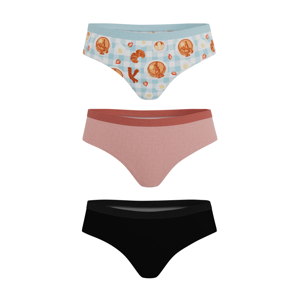 The Breakfast in Bed | Cheeky Underwear 3 Pack - Shinesty