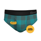 The Plaid And Simple | Green Buffalo Check Ball Hammock® Pouch Underwear Briefs - Shinesty