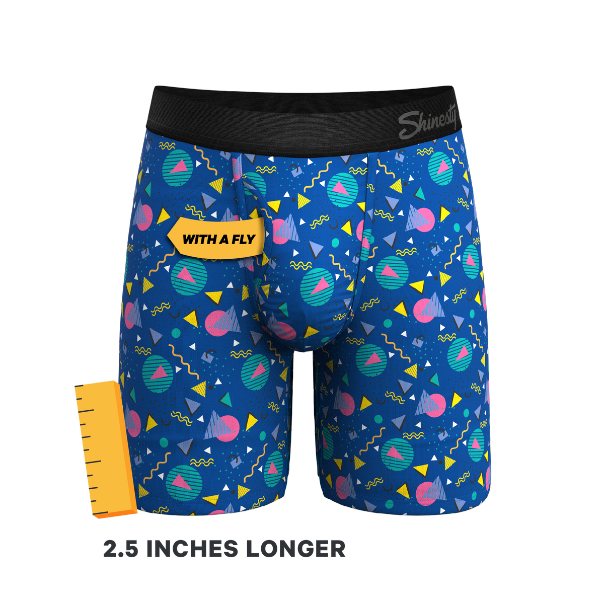 The Bus Stop | Retro Shapes Ball Hammock® Boxer - Long Leg - Shinesty