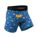 The Bus Stop | Retro Shapes Ball Hammock® Pouch Underwear With Fly - Shinesty