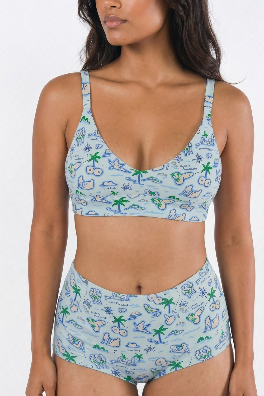 The Pirate's Booty | Naughty Map Boob Hammock™ Plunge Bralette - Shinesty