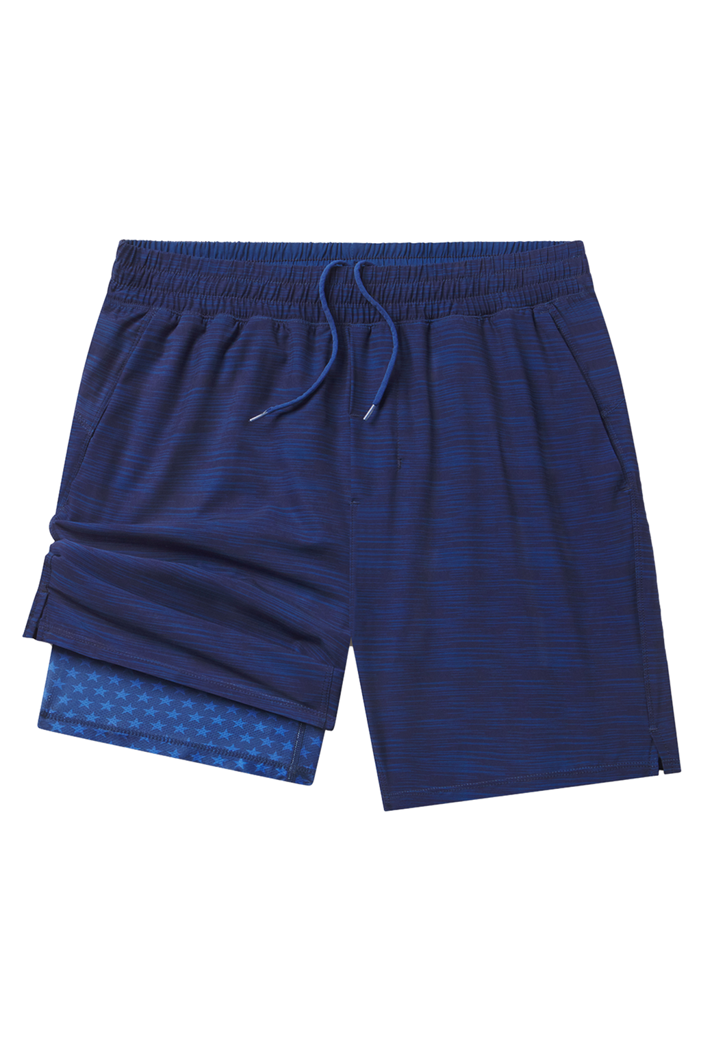 The Cardio King | Navy Space Dye Ball Hammock® 7 Inch Athletic Shorts - Shinesty
