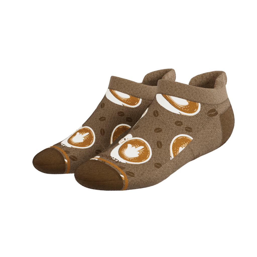 The Caf-fiend | Coffee Heel Hammock™ Ankle Socks - Shinesty