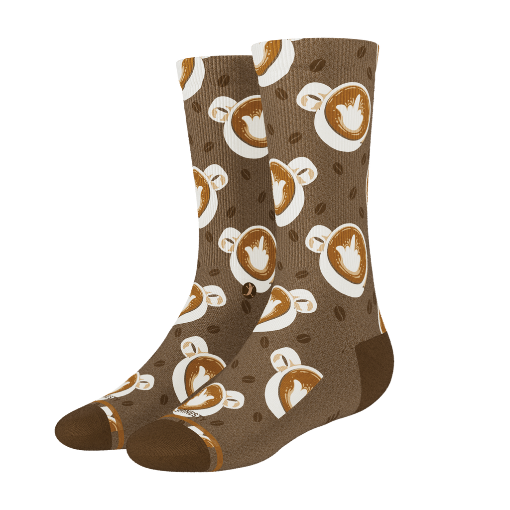 The Caf-fiend | Coffee Heel Hammock™ Crew Socks - Shinesty