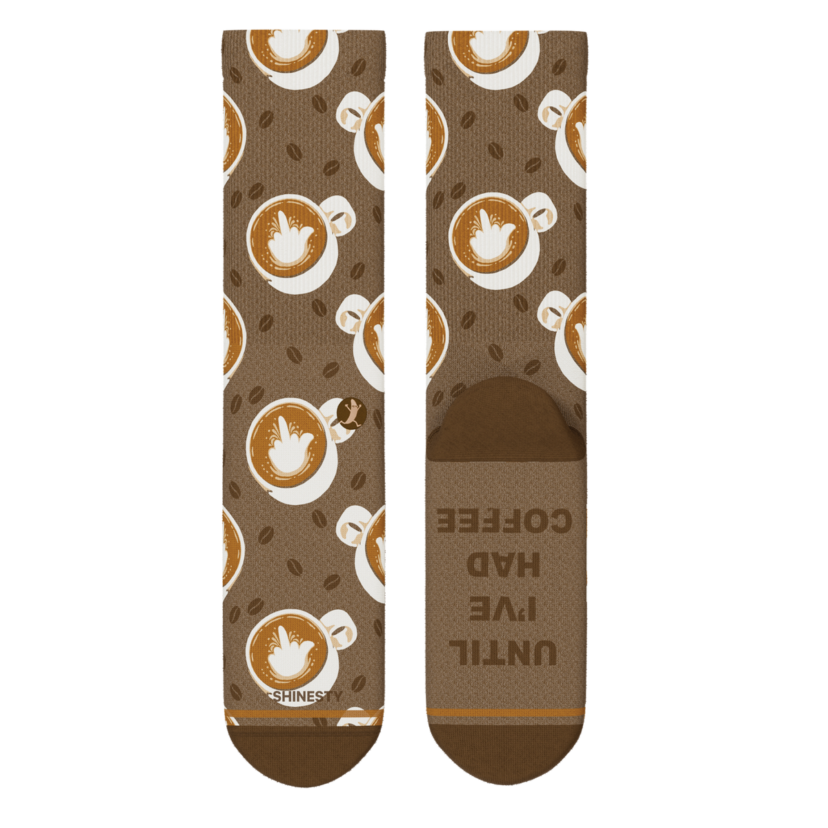 The Caf-fiend | Coffee Heel Hammock™ Crew Socks - Shinesty