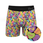 The Candy Crush | Candy Hearts Ball Hammock® Pouch Underwear With Fly - Shinesty