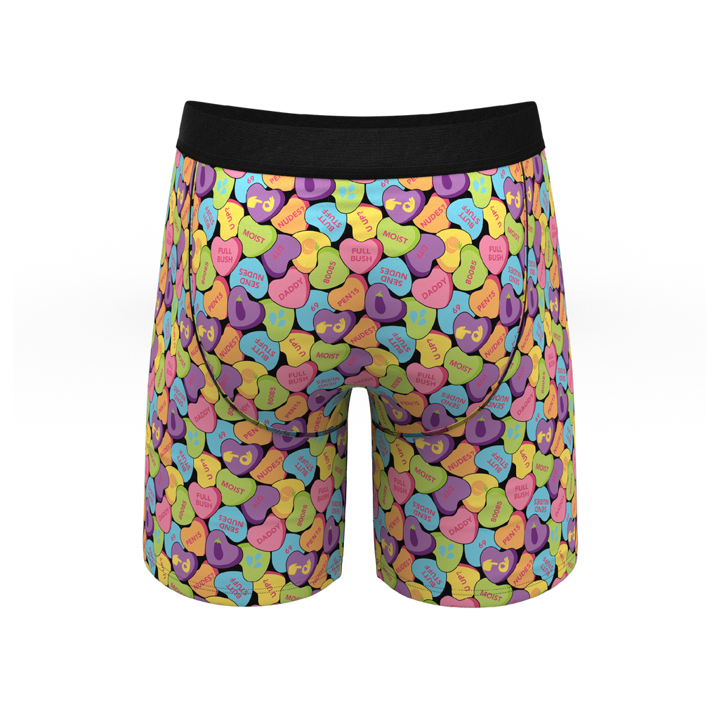 The Candy Crush | Candy Hearts Ball Hammock® Boxer - Long Leg - Shinesty