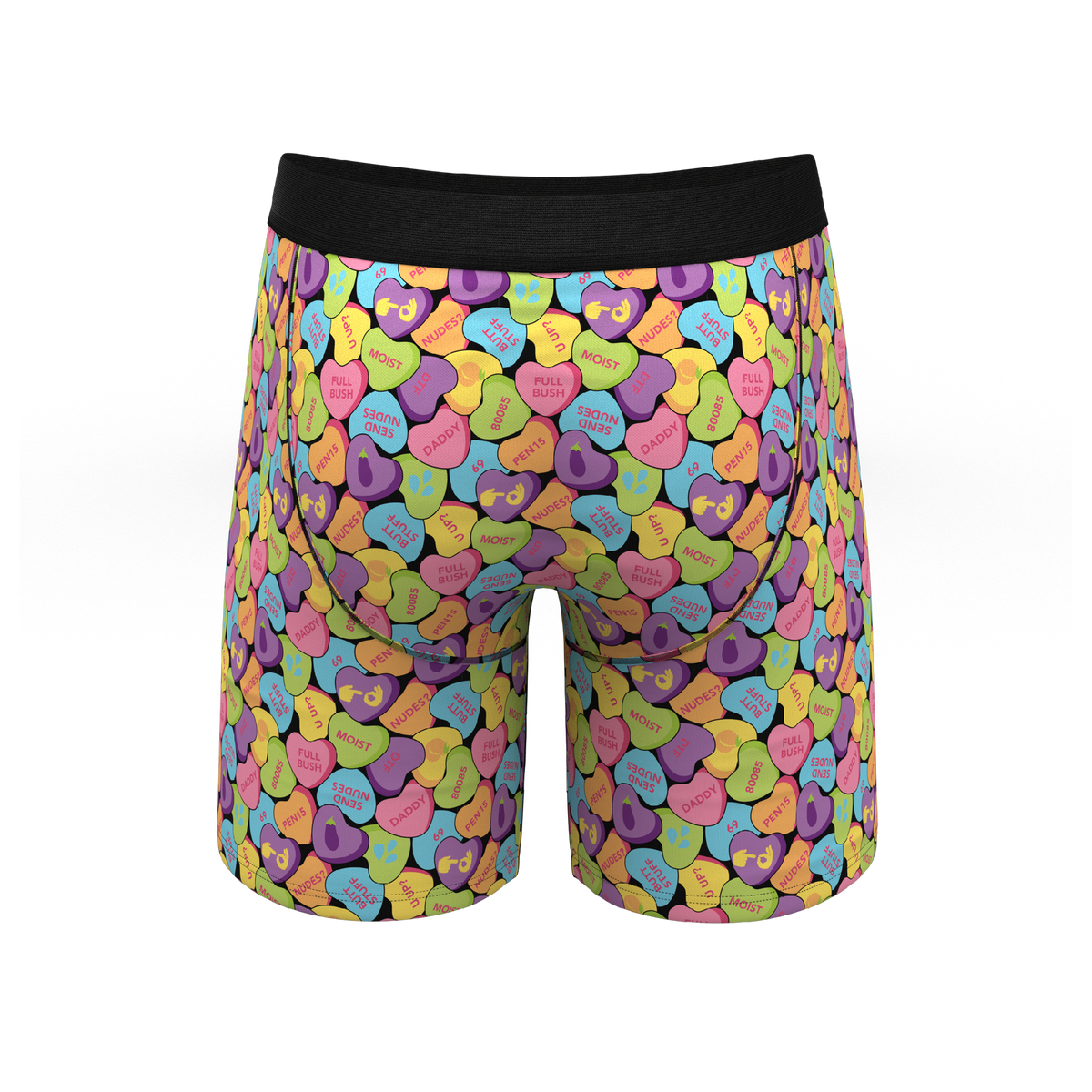 The Candy Crush | Candy Hearts Ball Hammock® Boxer - Long Leg - Shinesty
