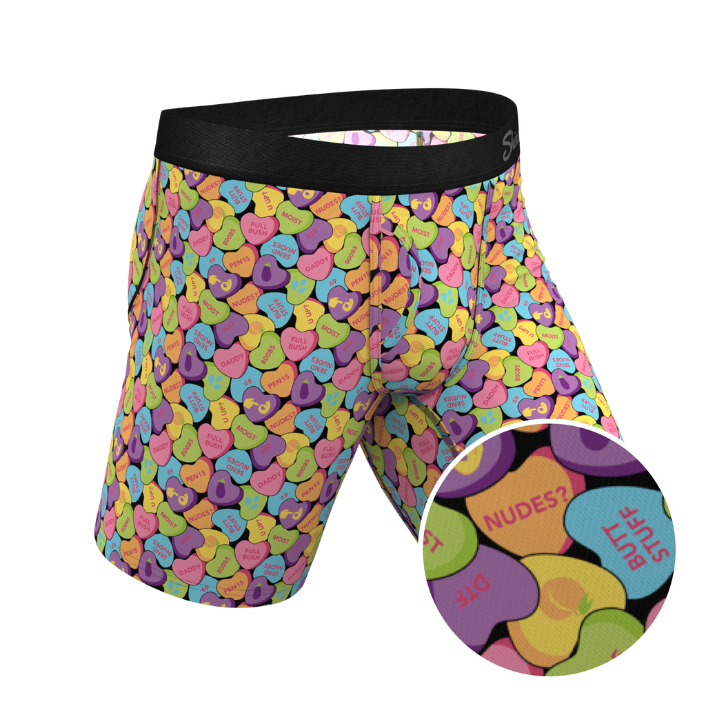 The Candy Crush | Candy Hearts Ball Hammock® Boxer - Long Leg - Shinesty