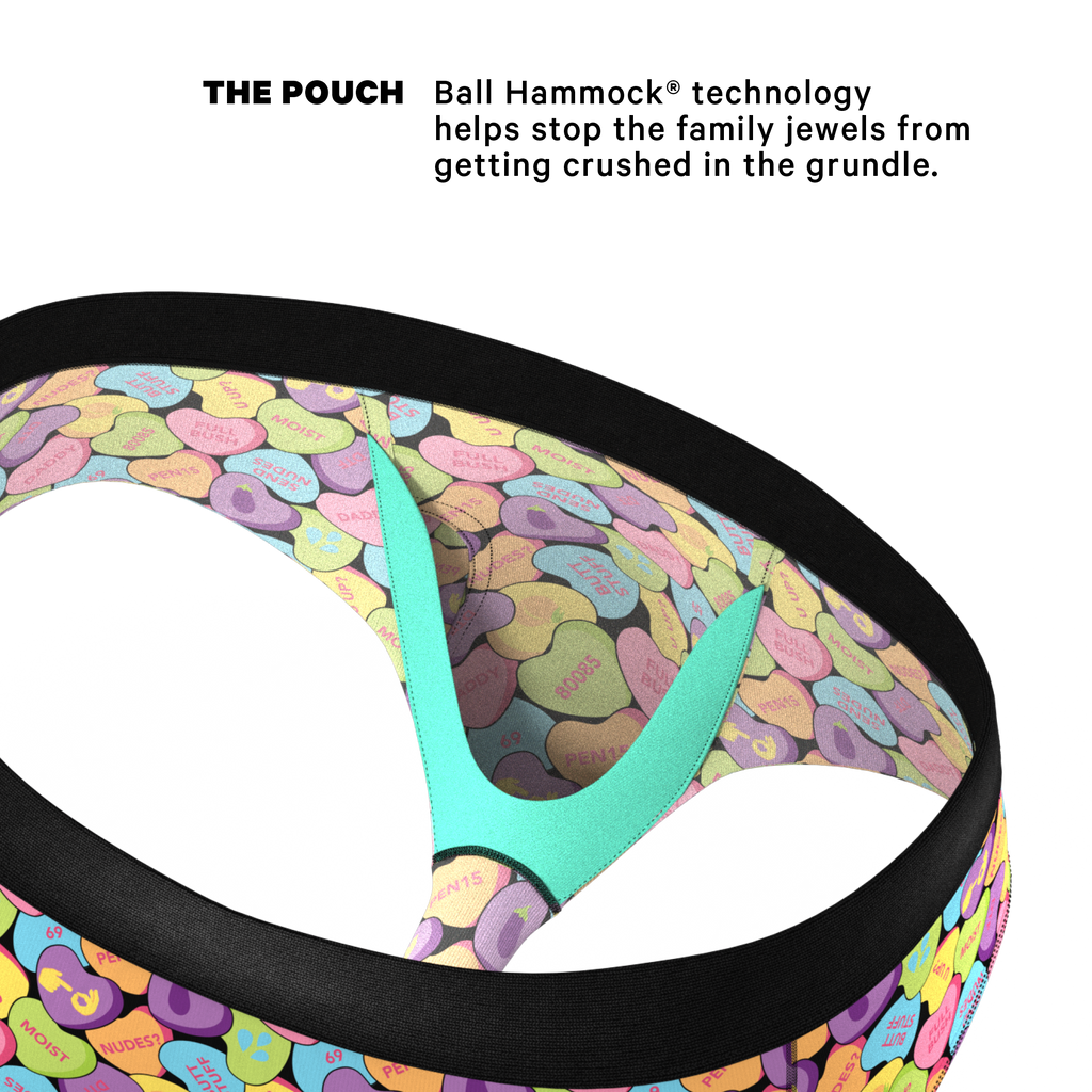 The Candy Crush | Candy Hearts Ball Hammock® Pouch Underwear Briefs - Shinesty