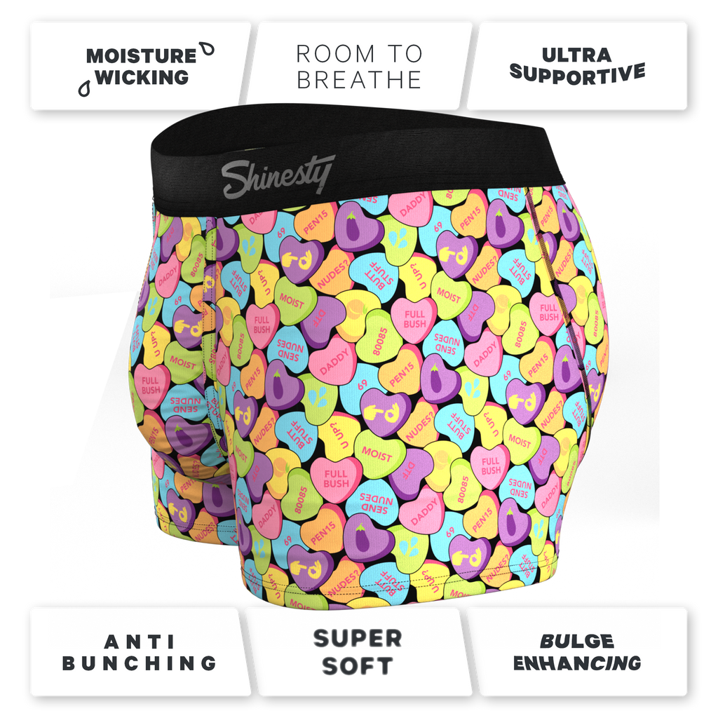 The Candy Crush | Candy Hearts Ball Hammock® Pouch Trunks Underwear - Shinesty