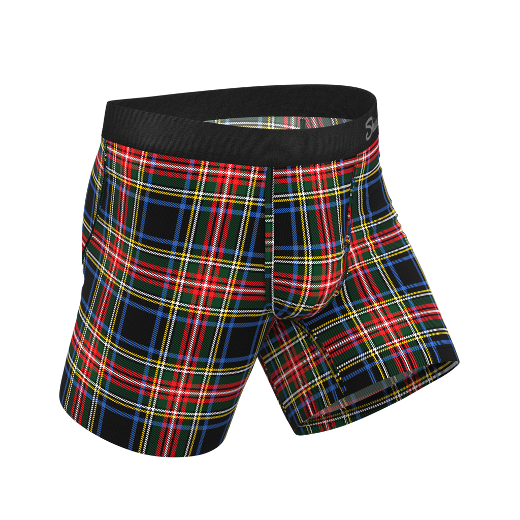 The Cappuccino | Holiday Tartan Plaid Ball Hammock® Pouch Underwear - Shinesty