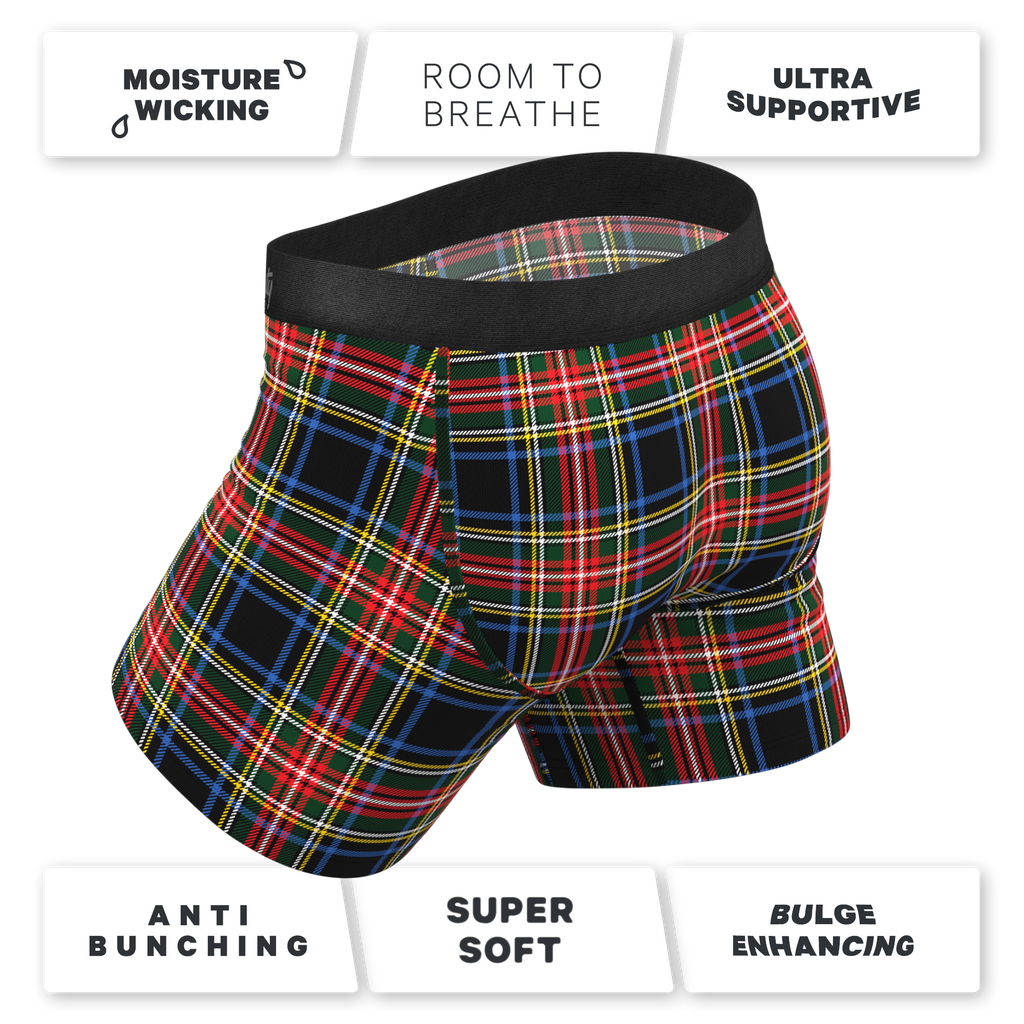 The Cappuccino | Holiday Tartan Plaid Ball Hammock® Pouch Underwear - Shinesty
