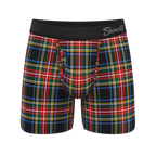The Cappuccino | Holiday Tartan Plaid Ball Hammock® Pouch Underwear With Fly - Shinesty