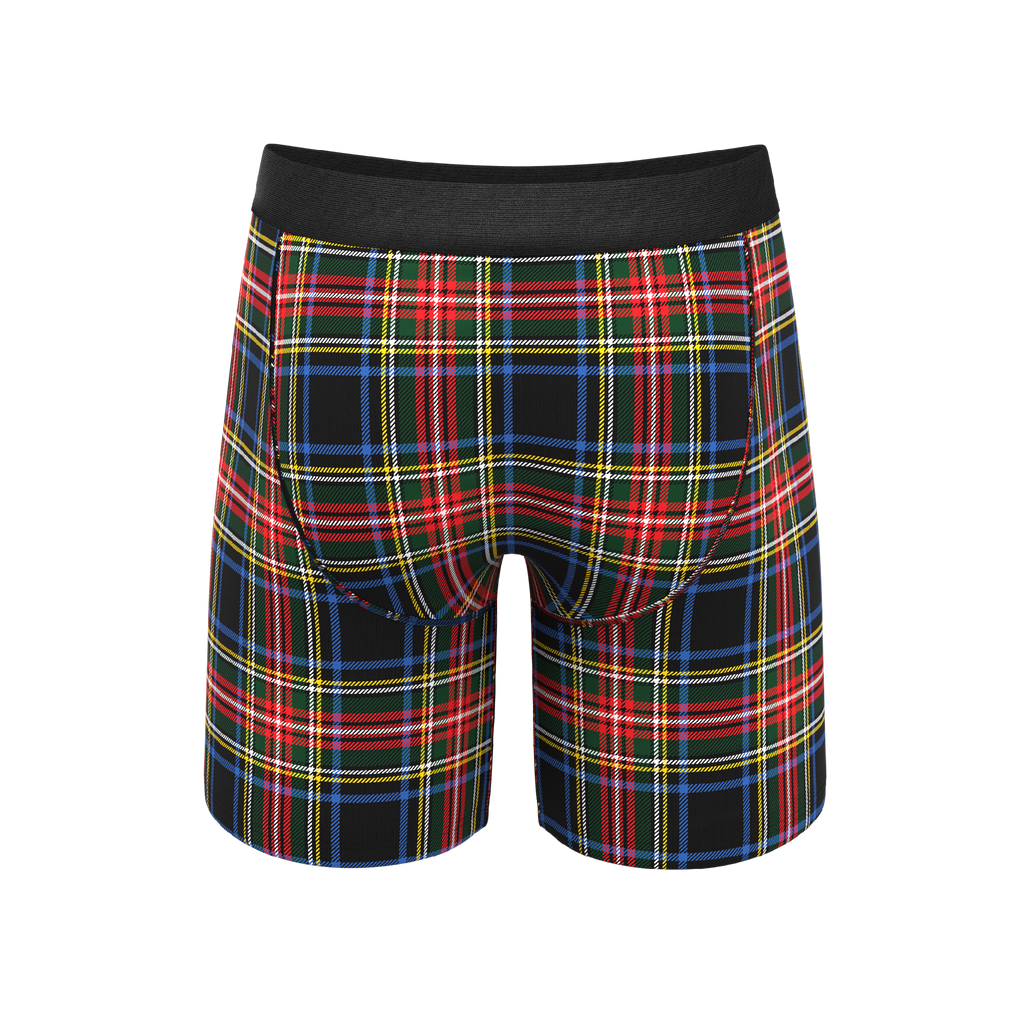 The Cappuccino | Holiday Tartan Plaid Ball Hammock® Boxer - Long Leg - Shinesty