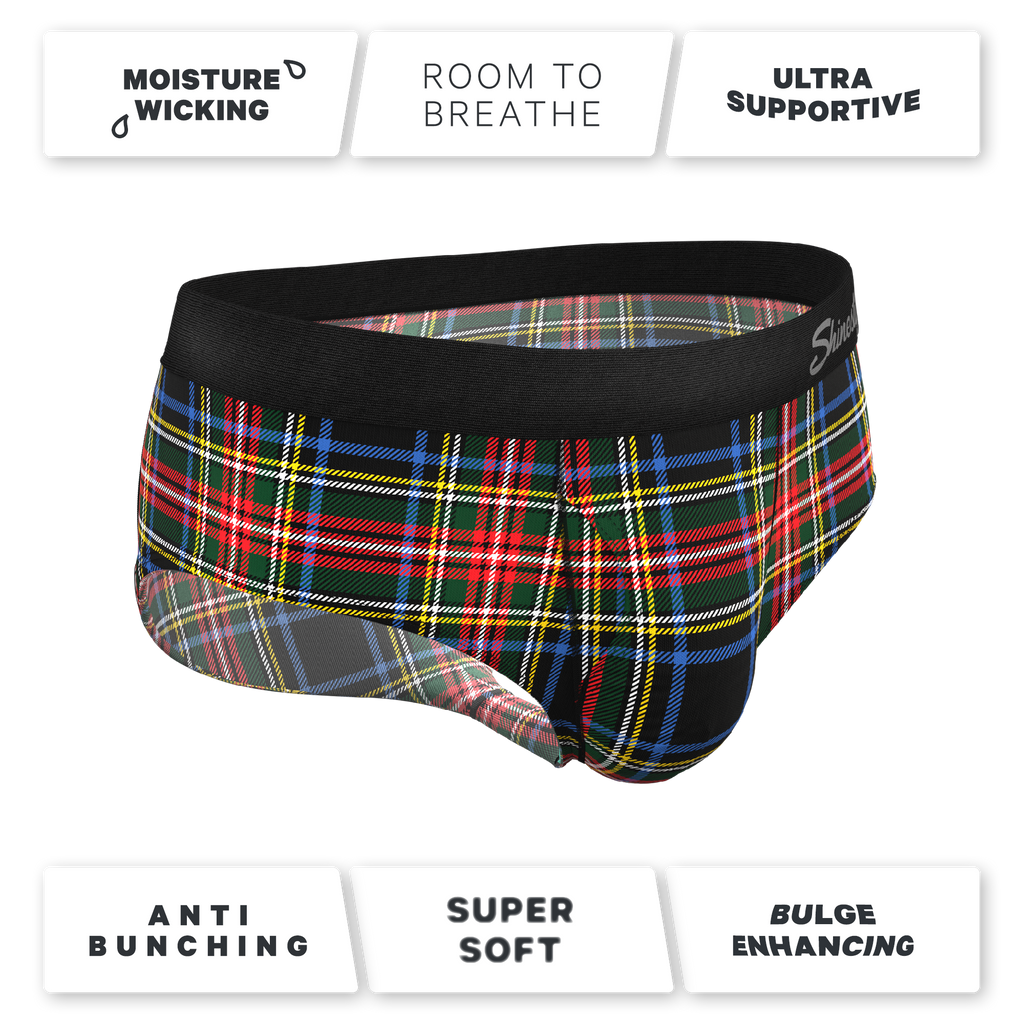 The Cappuccino | Holiday Tartan Plaid Ball Hammock® Pouch Underwear Briefs - Shinesty