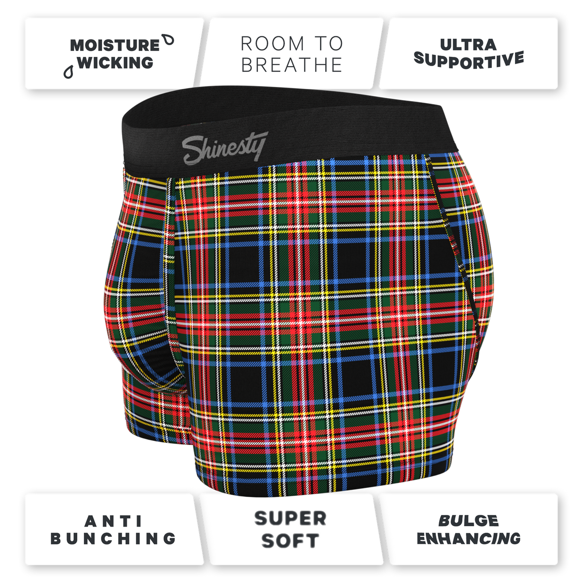 The Cappuccino | Holiday Tartan Plaid Ball Hammock® Pouch Trunks Underwear - Shinesty