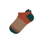 The Car Camper | Earth Tone Color Block Heel Hammock™ Ankle Socks - Shinesty