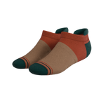 The Car Camper | Earth Tone Color Block Heel Hammock™ Ankle Socks - Shinesty