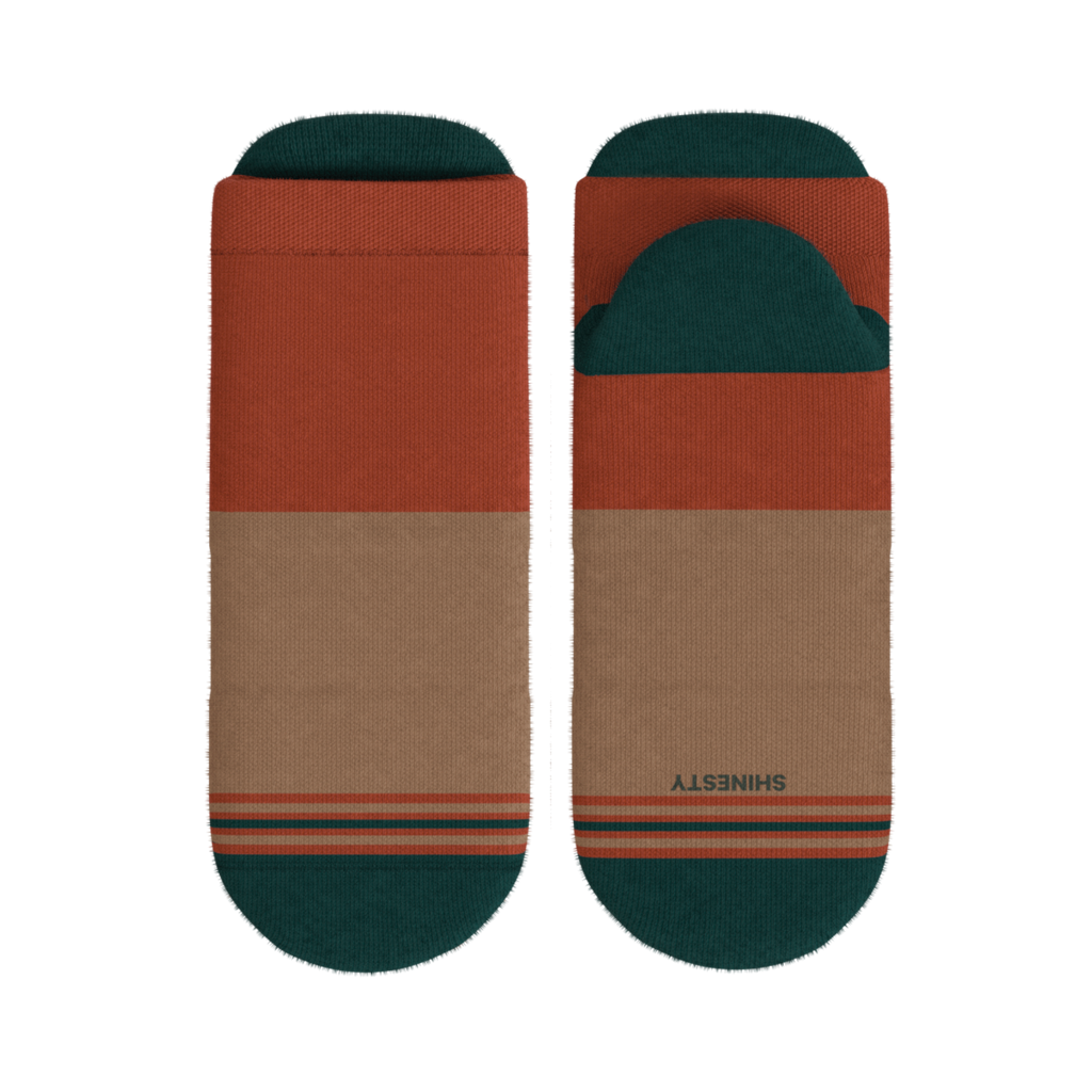The Car Camper | Earth Tone Color Block Heel Hammock™ Ankle Socks - Shinesty