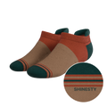 The Car Camper | Earth Tone Color Block Heel Hammock™ Ankle Socks - Shinesty