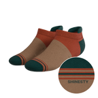 The Car Camper | Earth Tone Color Block Heel Hammock™ Ankle Socks - Shinesty