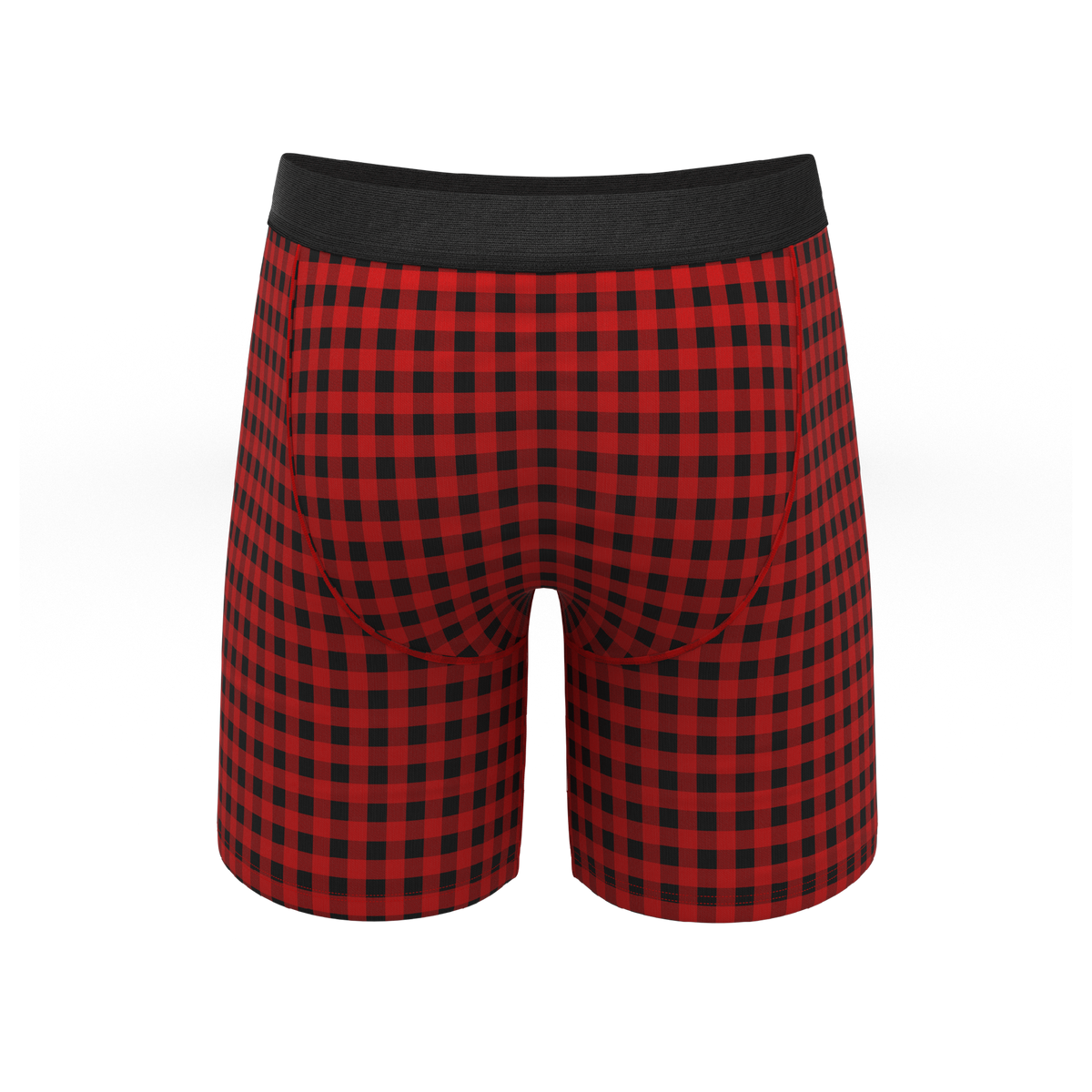The Cardinal | Micro Buffalo Check Ball Hammock® Boxer - Long Leg - Shinesty