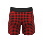 The Cardinal | Micro Buffalo Check Ball Hammock® Pouch Underwear - Shinesty