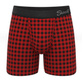 The Cardinal | Micro Buffalo Check Ball Hammock® Pouch Underwear - Shinesty