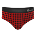 The Cardinal | Micro Buffalo Check Ball Hammock® Pouch Underwear Briefs - Shinesty