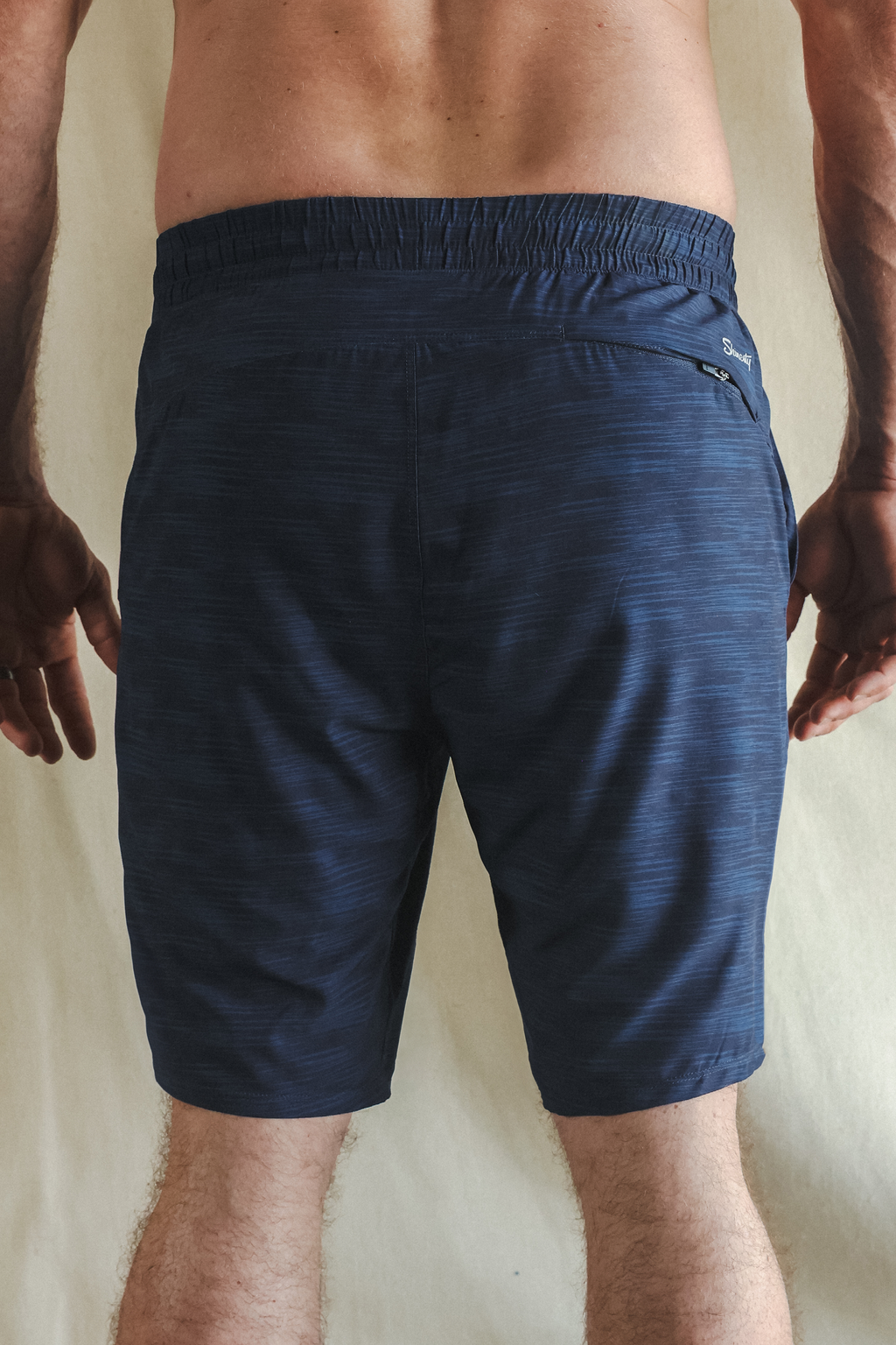 The Cardio King | Navy Space Dye Ball Hammock® 9 Inch Athletic Shorts - Shinesty