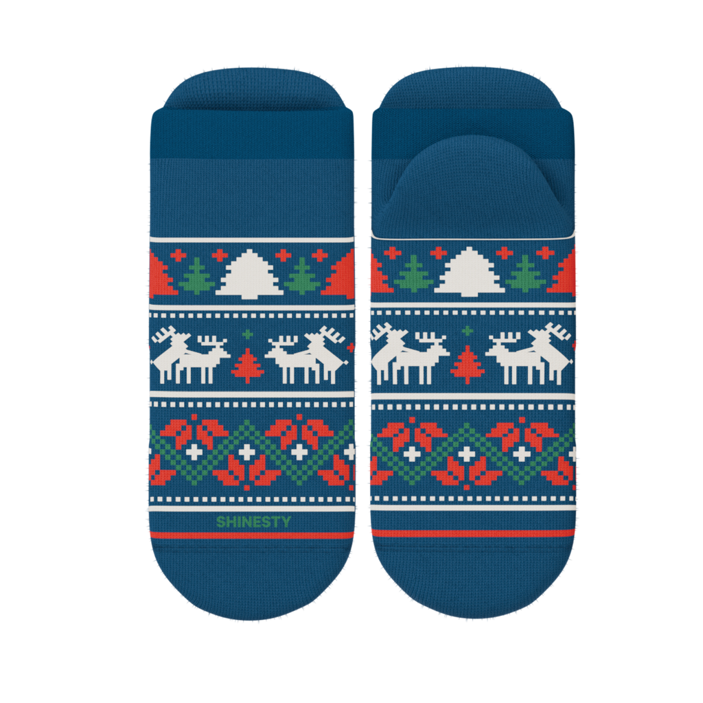 The Caribou Lous | Christmas Deer Heel Hammock™ Ankle Socks - Shinesty
