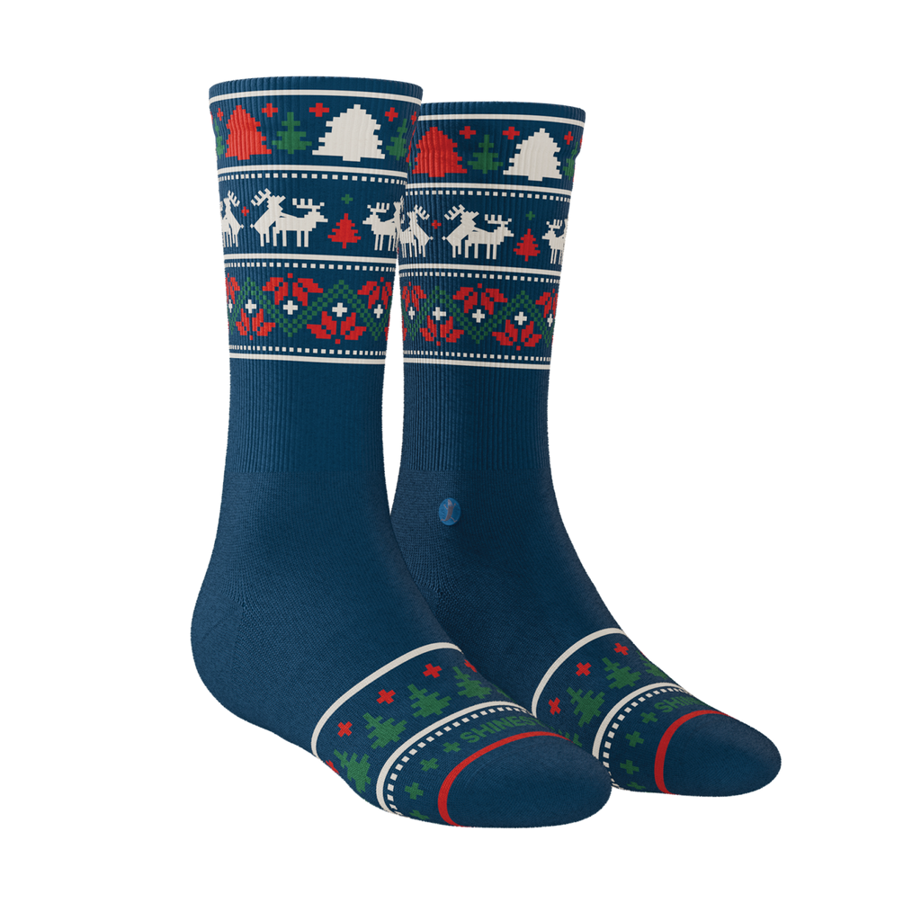 The Caribou Lous | Christmas Deer Heel Hammock™ Crew Socks - Shinesty