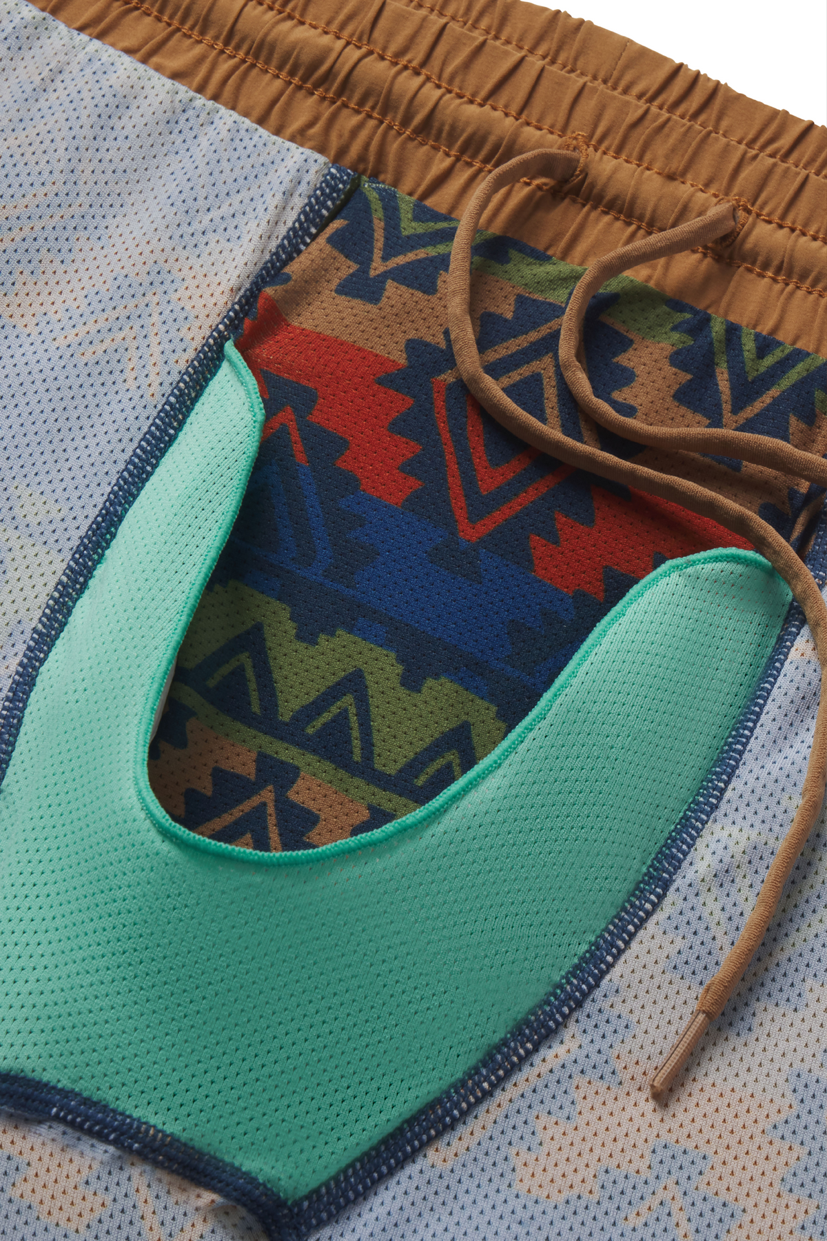 The Casual Thigh Day | Khaki Aztec Ball Hammock® 7 Inch Athletic Shorts - Shinesty