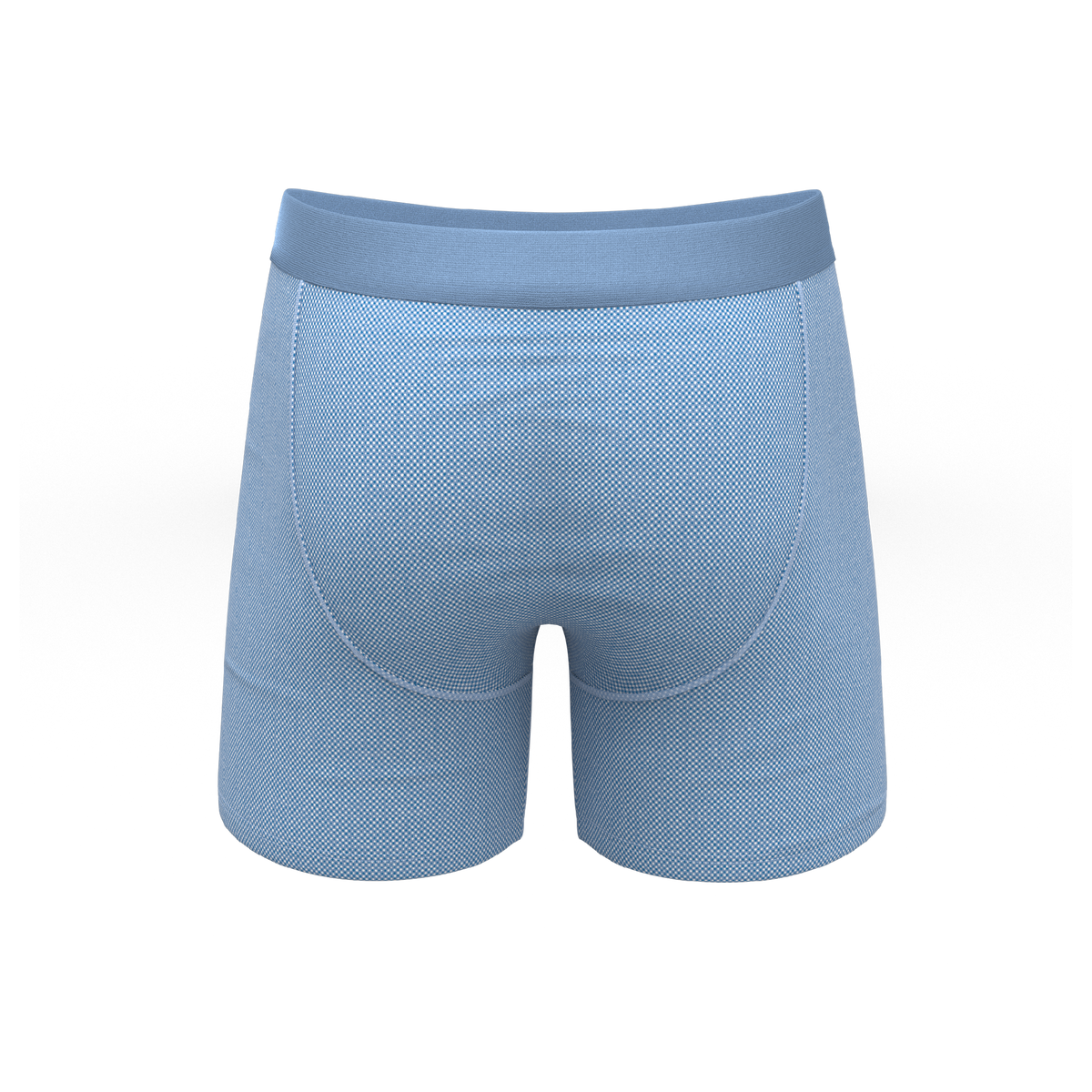 The Chambray All Day | Blue Chambray Ball Hammock® Pouch Underwear With Fly - Shinesty